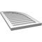 Ekena Millwork Quarter Round Top Right Surface Mount PVC Gable Vent w/ 2"W x 2"P Brickmould Sill Frame, 18"W x 32"H GVPQR18X3203SN - alternate 3